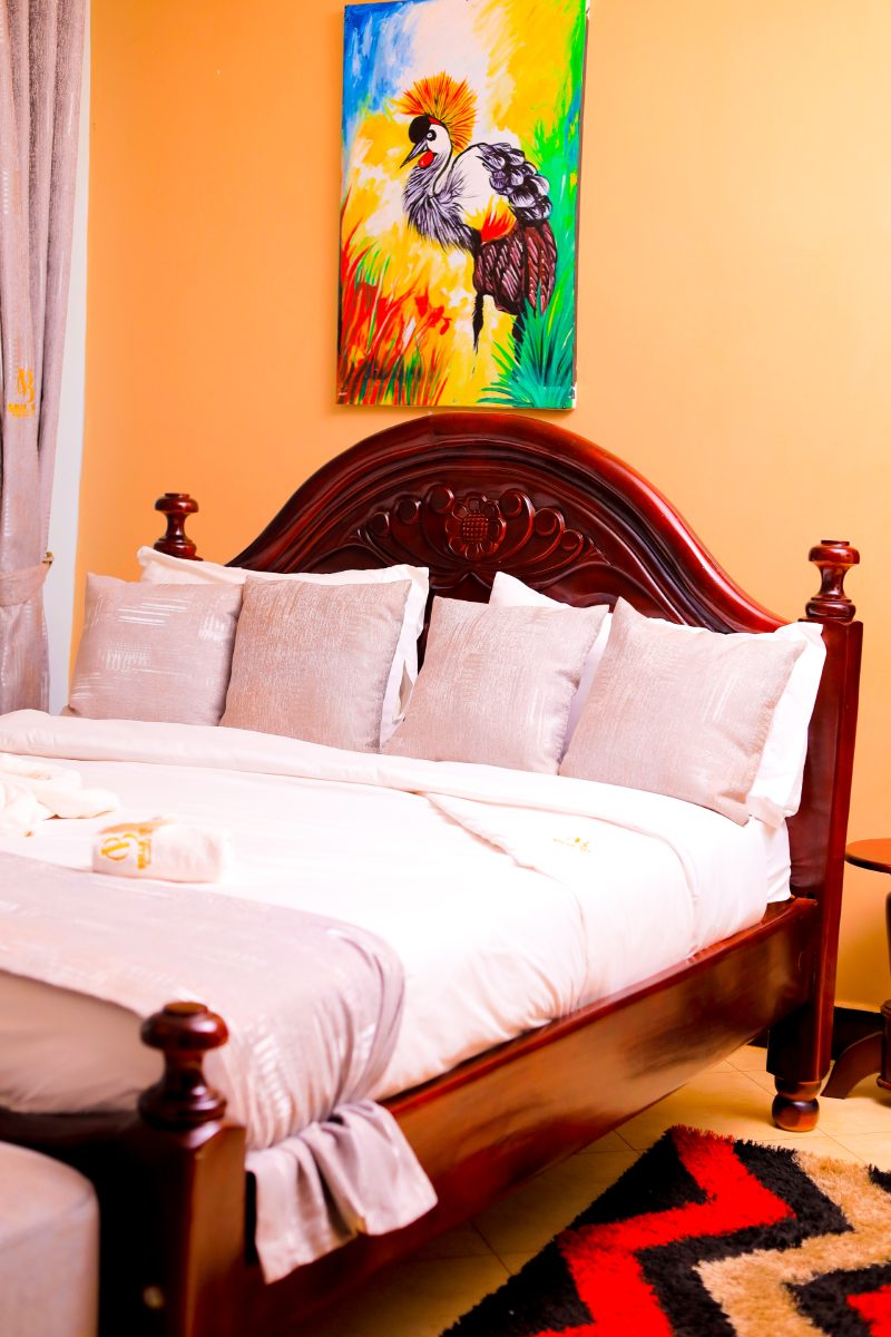 Executive suite with hand carved bed