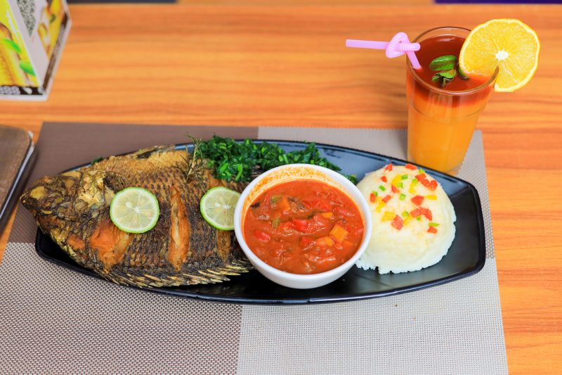 Signature whole tilapia with sides